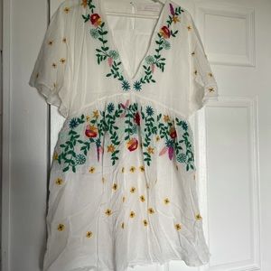 Embroidered flowy dress